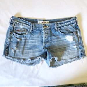 Vintage Retro Hollister Light Wash Denim Cutoff Jean Shorts Size 9/29